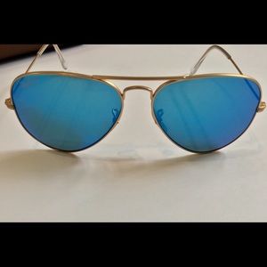Ray-Ban aviator flash lens blue